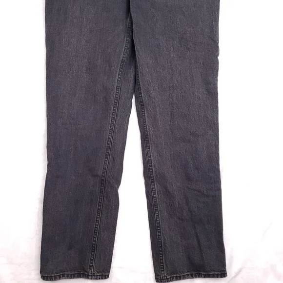 Abercrombie The 90s Straight Ultra High Rise Black Denim Jeans Women 31 Reg 12R - Picture 3 of 10